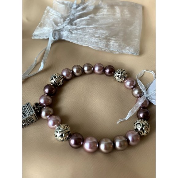Valerie Parr Hill Faux Pearl Prayer Box Bracelet NEW WITH TAG - Picture 3 of 8